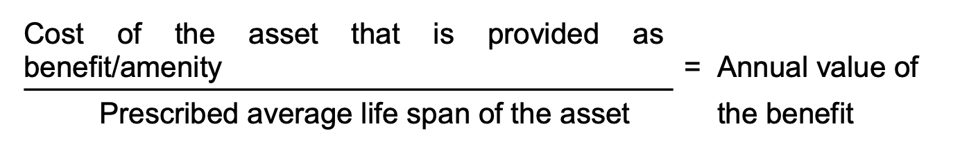 bik benefit in kind formula
